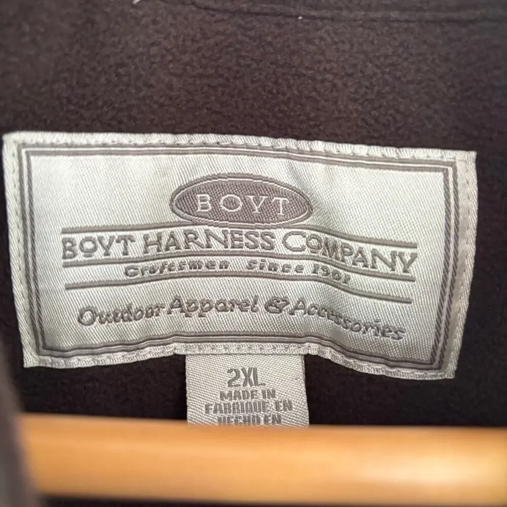 BOYT Swift Farm Co Men’s Brown Fleece Vest Zip Up Sleeveless Jacket Outdoor XXL - Picture 4 of 4